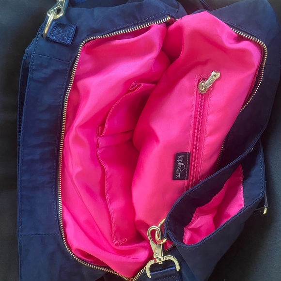 Kipling Bag In Navy, Pink, Gold - Picture 2 of 6
